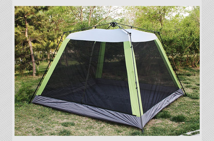Cheap Goat Tents Hewolf 10People BigOutdoor Large Aluminum Pole Automatic Square Roof Tent Park Leisure Awning Wholesale and Retail Camping Tools Tents 